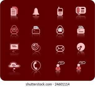 Miscellaneous office and communication vector icons