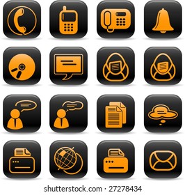 Miscellaneous office and communication vector icons