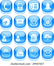 Miscellaneous office and communication vector icons
