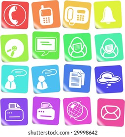 Miscellaneous office and communication vector icons