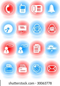 Miscellaneous office and communication vector icons