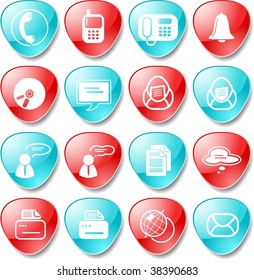Miscellaneous office and communication vector icons
