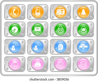Miscellaneous office and communication vector icons