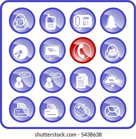 Miscellaneous office and communication vector icons