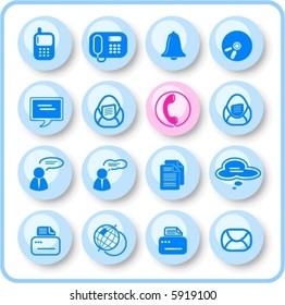 Miscellaneous office and communication vector icons