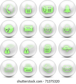 Miscellaneous office and communication vector icons - EPS10