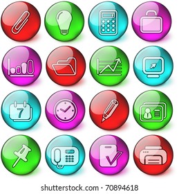 Miscellaneous office vector icons - EPS10