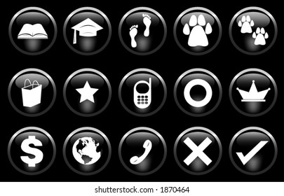 A miscellaneous set of buttons.