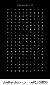 Miscellaneous Technology Icon Set Pack Outline User Interface Button