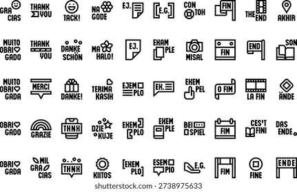 Miscellaneous Texts And Languages Icons Simple vector icon. Illustration symbol design template for web mobile UI element