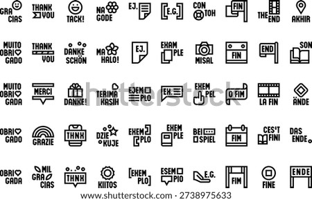 Miscellaneous Texts And Languages Icons Simple vector icon. Illustration symbol design template for web mobile UI element