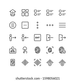 Miscellaneous user interface icon set vector isolated