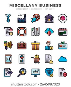 Miscellany Business Icon Bundle 25 Icons for Websites and Apps