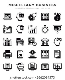 Miscellany Business Icon Bundle 25 Icons for Websites and Apps