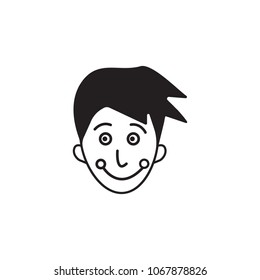 mischief on the face icon. Element of human emotions elements illustration. Premium quality graphic design icon. Signs and symbols collection icon for websites, web design on white background