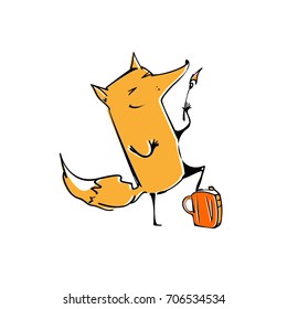 Mischievous fox. Mischievous fox