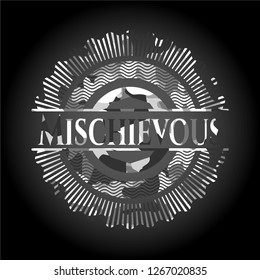 Mischievous on grey camo texture