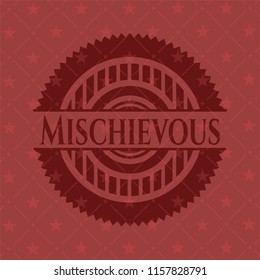 Mischievous realistic red emblem