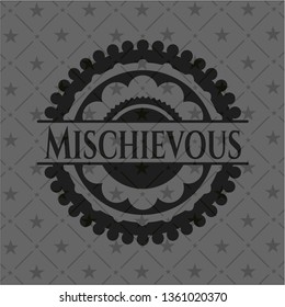 Mischievous retro style black emblem