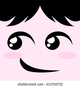 Mischievous smile face