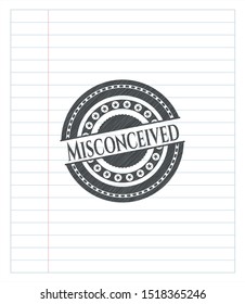 Misconceived drawn in pencil. Vector Illustration. Detailed.