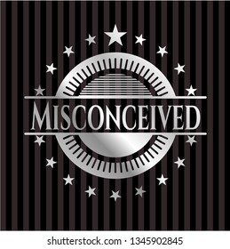 Misconceived silvery shiny emblem