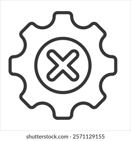 Misconfiguration Icon Vector Illustration Outline