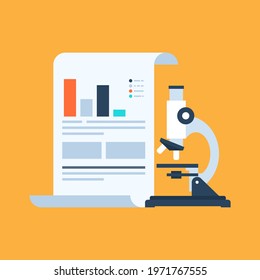 Miscroscope science tool. vector illustration