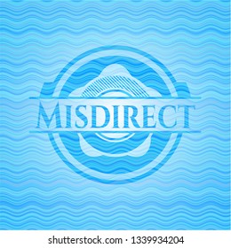 Misdirect water wave emblem.