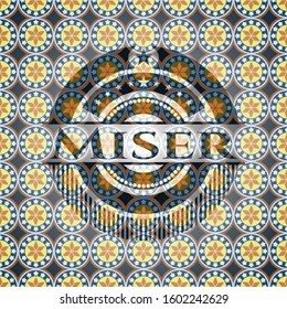 Miser arabesque emblem background. arabic decoration.