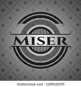 Miser dark emblem. Retro
