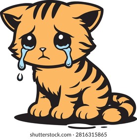 Miserable Ginger Kitten Mascot design