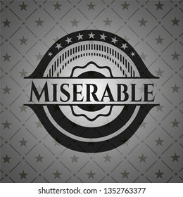 Miserable retro style black emblem