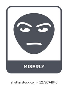 miserly icon vector on white background, miserly trendy filled icons from Emotions collection, miserly simple element illustration