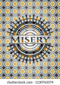 Misery arabesque emblem. arabic decoration.
