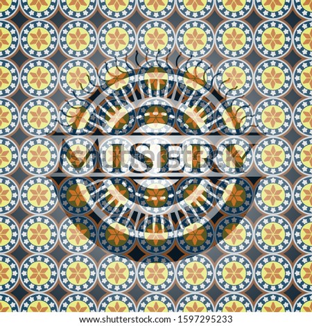 Misery arabesque emblem background. arabic decoration.