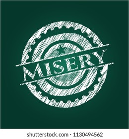 Misery chalkboard emblem