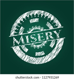 Misery with chalkboard texture