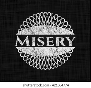 Misery with chalkboard texture