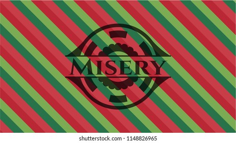 Misery christmas style badge..