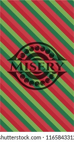 Misery christmas style badge..