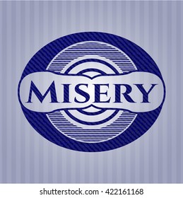 Misery emblem with jean texture