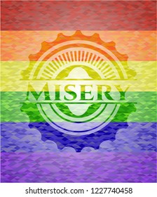 Misery lgbt colors emblem 