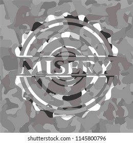 Misery on grey camo texture