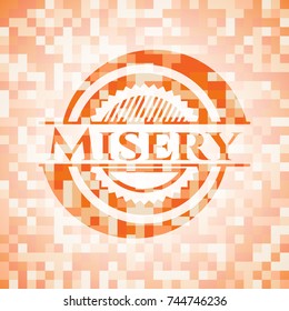 Misery orange mosaic emblem