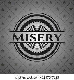 Misery realistic black emblem