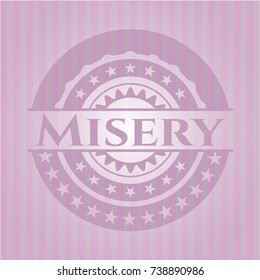 Misery realistic pink emblem