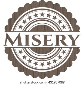 Misery realistic wooden emblem