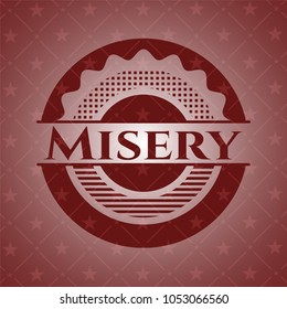 Misery red emblem. Retro