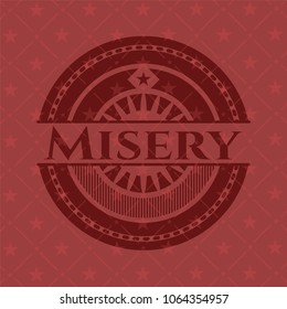 Misery retro red emblem